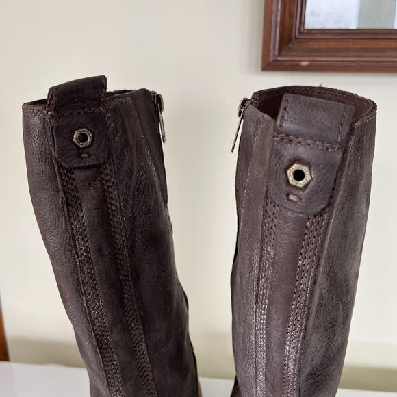 Timberland Boots Courmayer Valley Tall High Size 5.5 Leather Lug Sole A25CJ - Picture 7 of 10